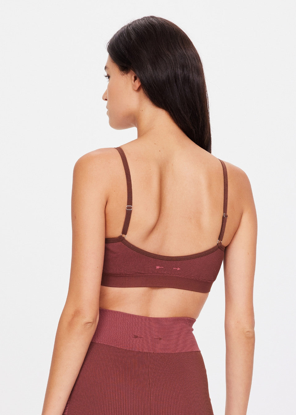 Ribbed Ballet Bra - Brown