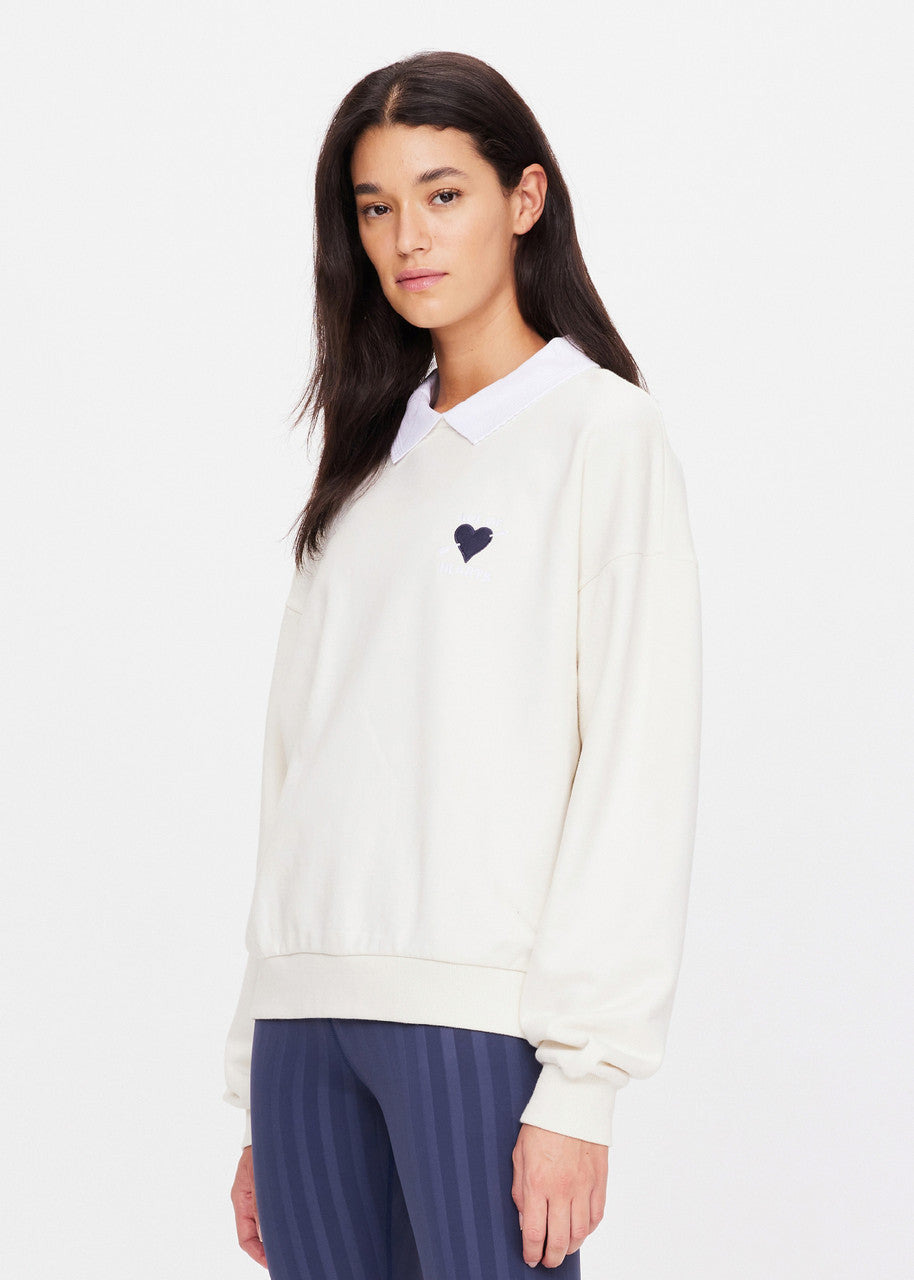 Pascal Collared Crew - Creme