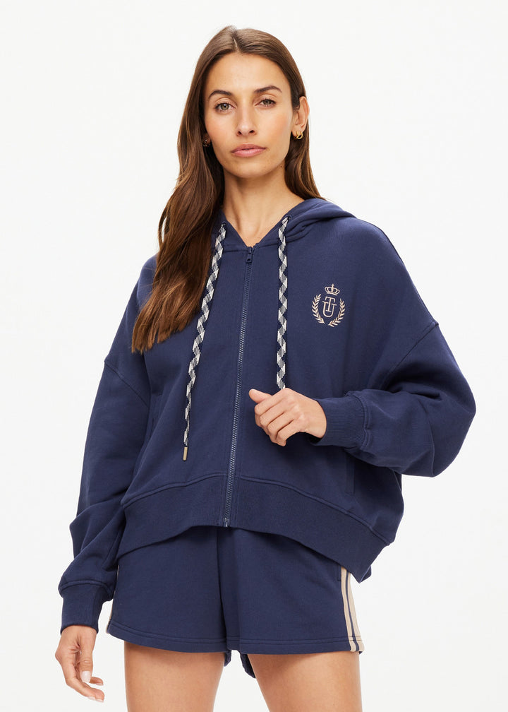 Cascade Jude Crop Hoodie - Navy