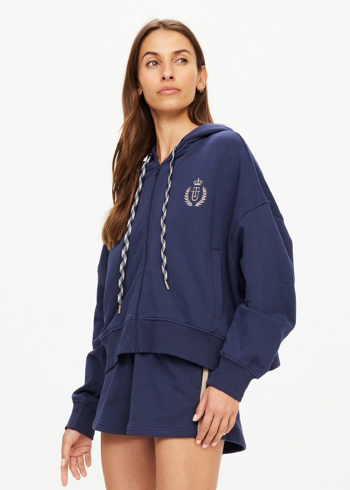 Cascade Jude Crop Hoodie - Navy