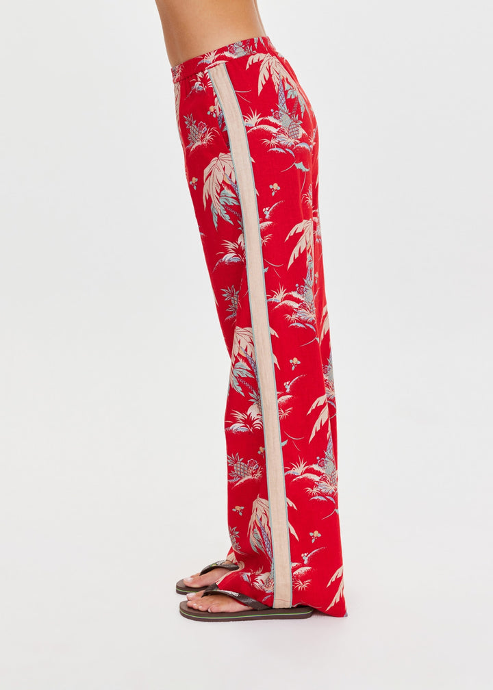 Palma Sierra Wide Leg Pant - Red Floral