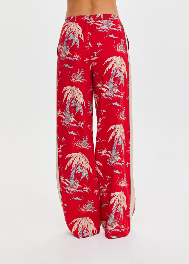 Palma Sierra Wide Leg Pant - Red Floral
