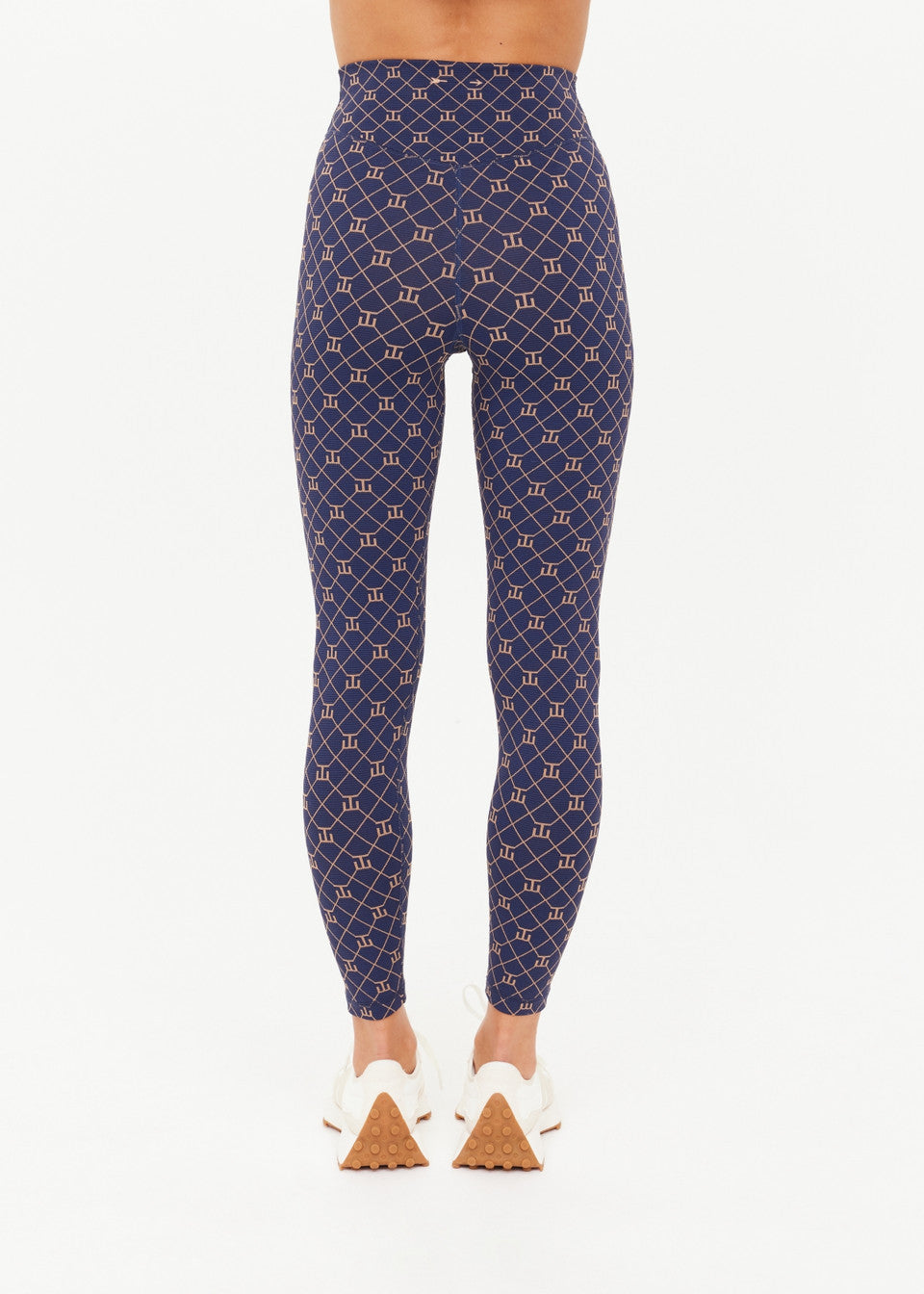Ezra 25in High Midi Pant - Navy Monogram