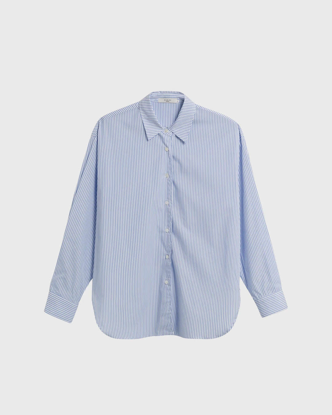 Oversized Cotton Shirt - Craie Blue Stripe