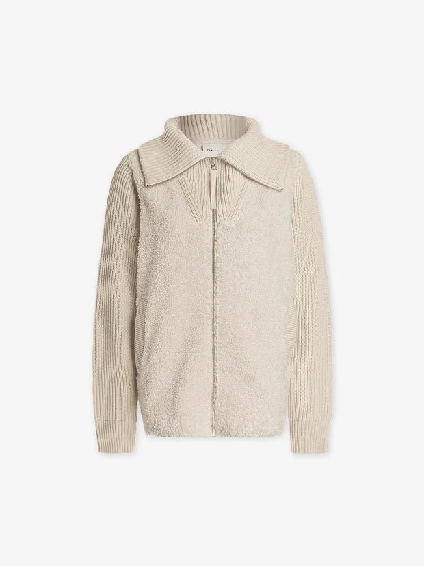 Ardley Zip Through Knit Jacket - Sandshell