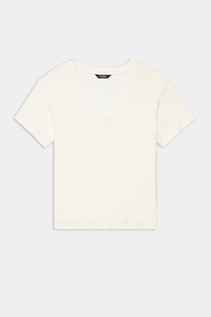 Georgia Jersey V-Neck - White