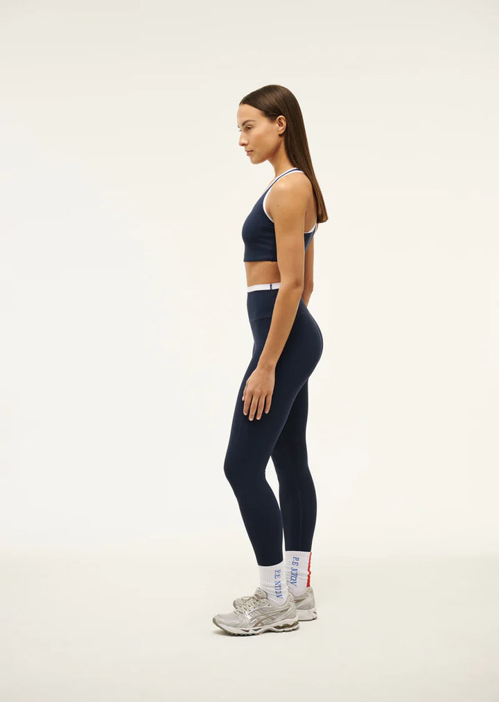 Vita Full Length Legging - Navy/White