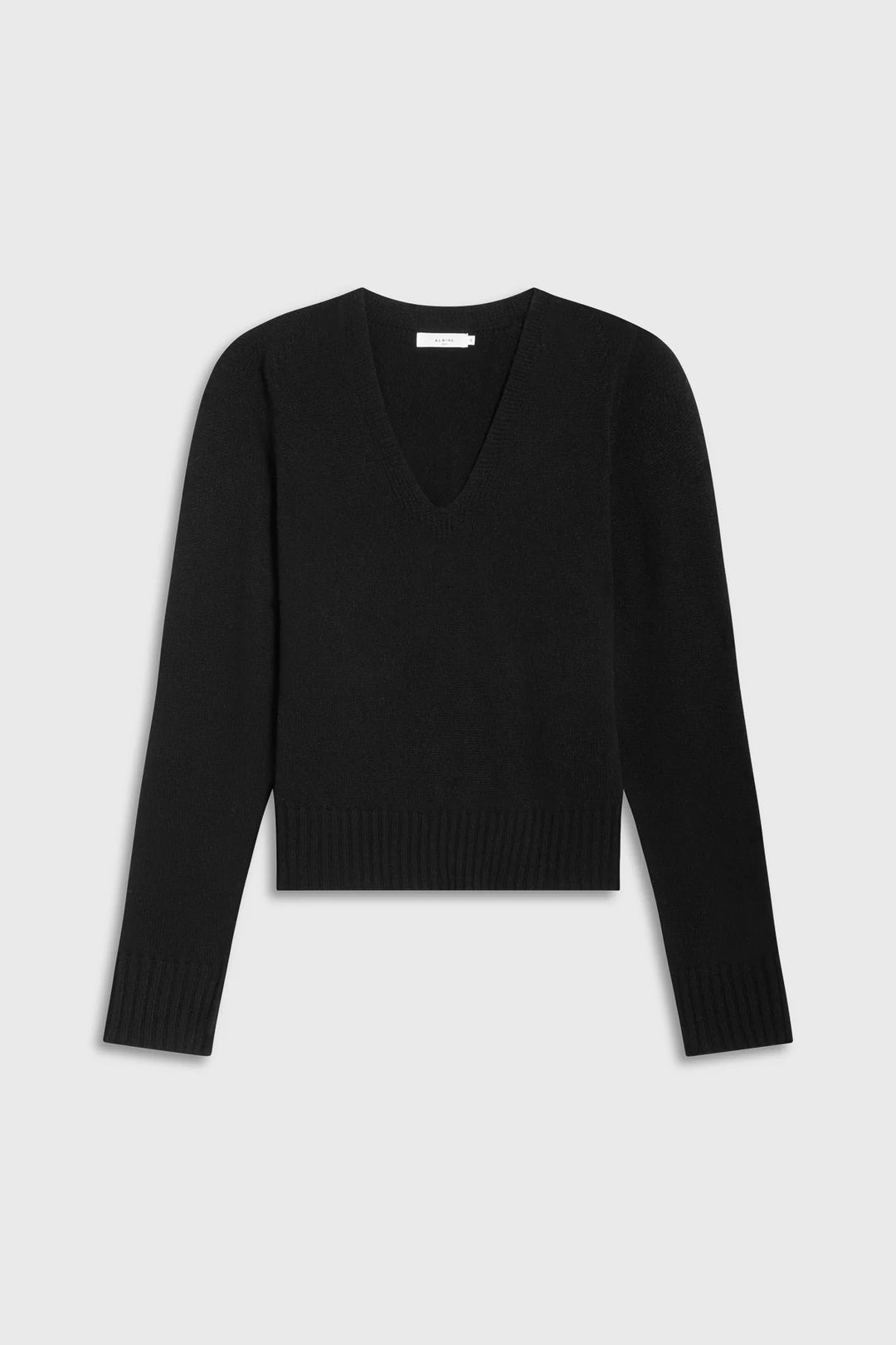 V-Neck Pullover Sweater - Black