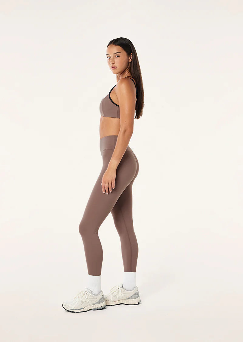 Wander Full Length Legging - Clay/Chalk Pink