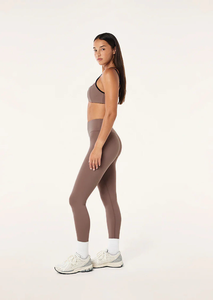Wander Full Length Legging - Clay/Chalk Pink