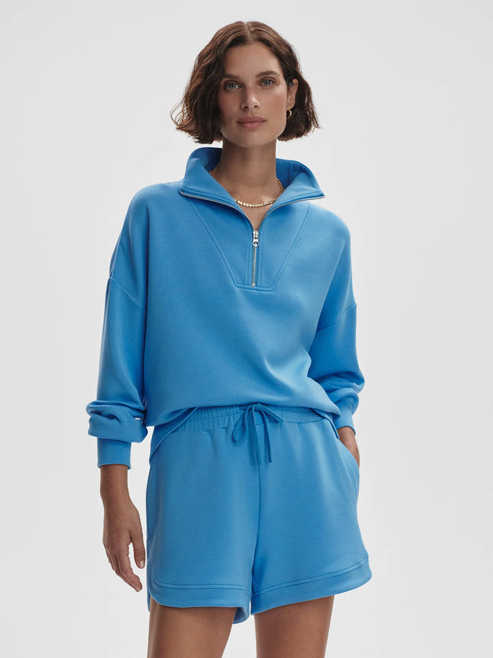 Hawley Half Zip Sweat - Azure Blue