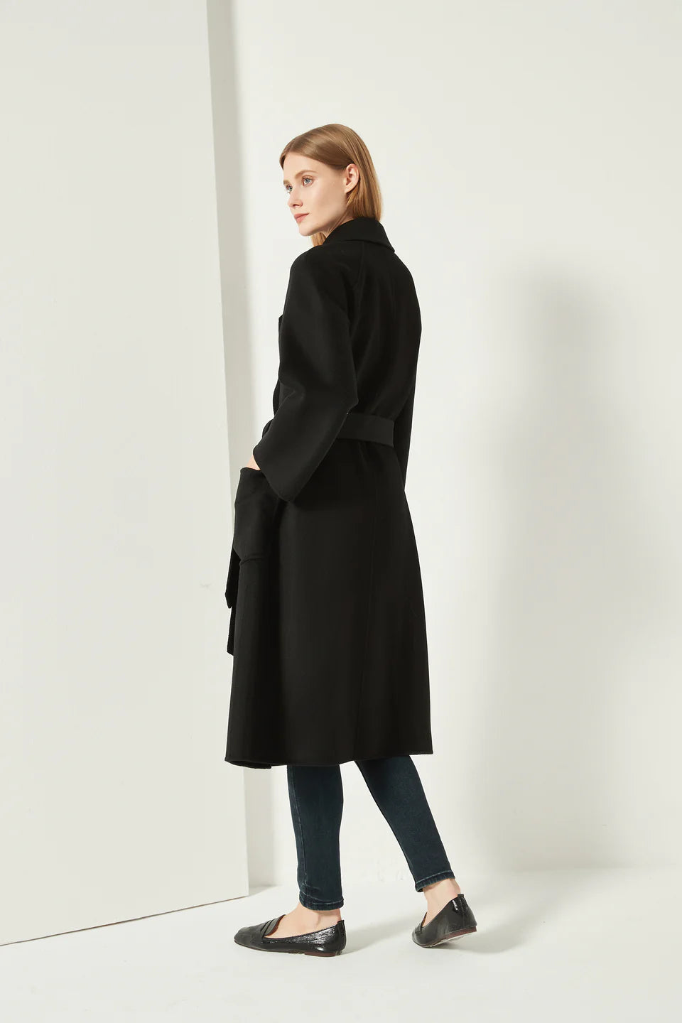 The Classic Wrap Coat - Black