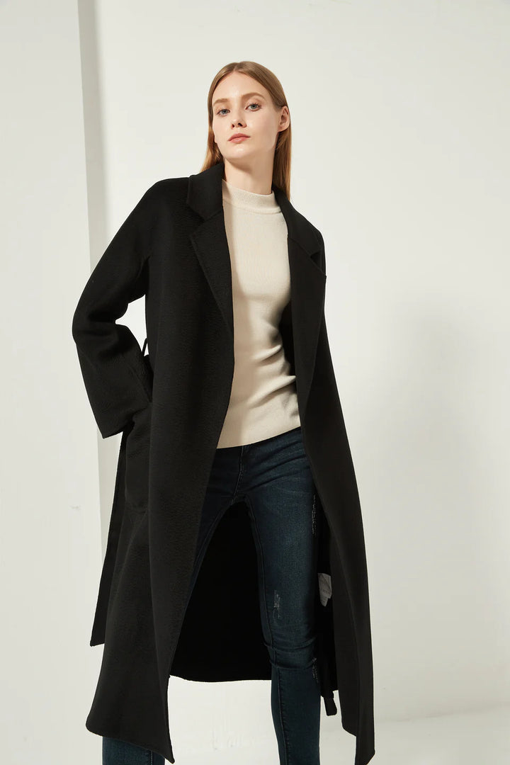 The Classic Wrap Coat - Black