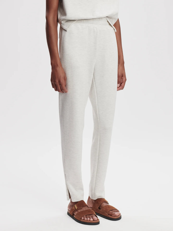 Slim Zip Hem Pant 29.5" - Ivory Marl