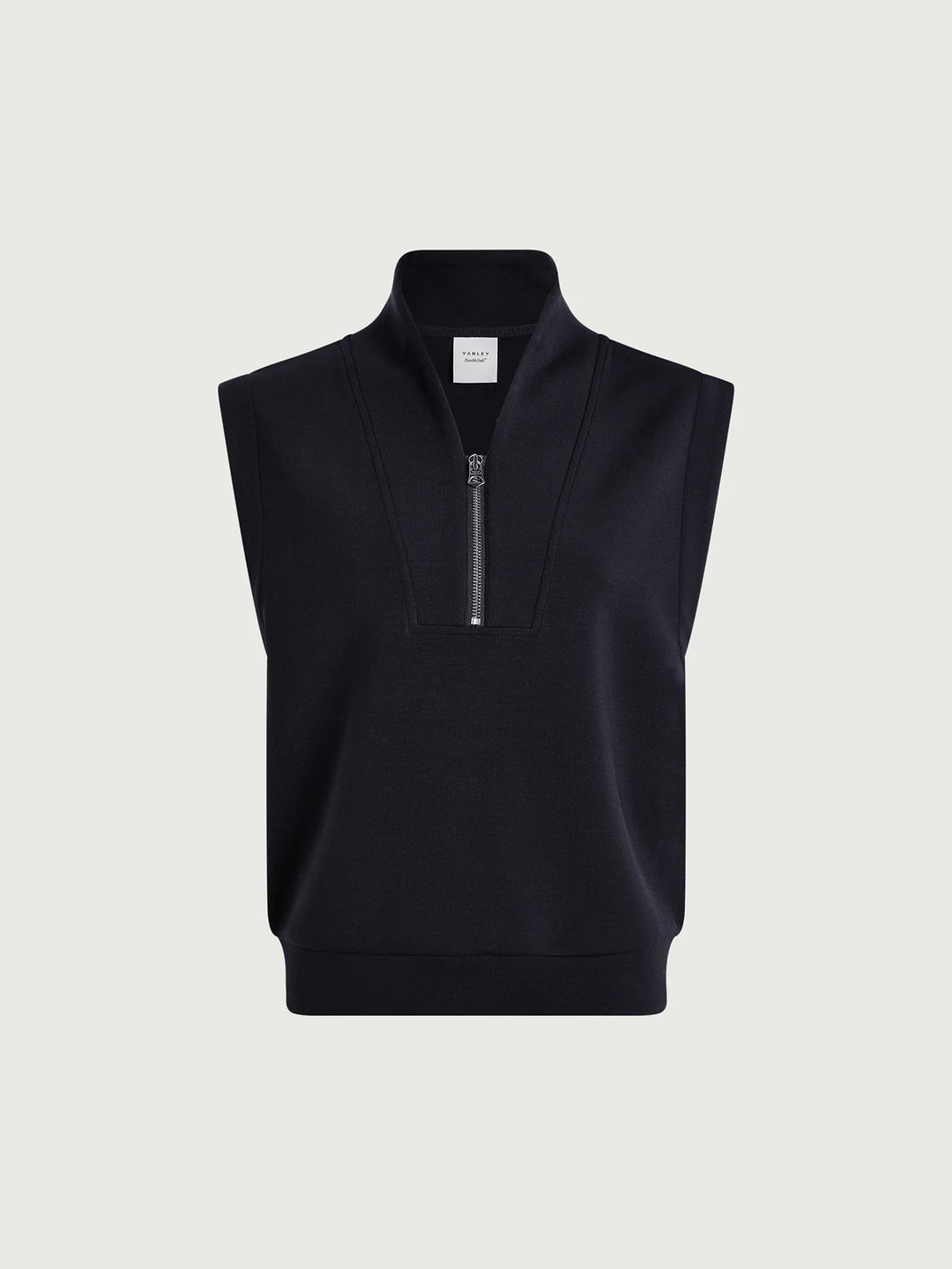 Loretta Half-Zip Sleeveless Sweat - Black