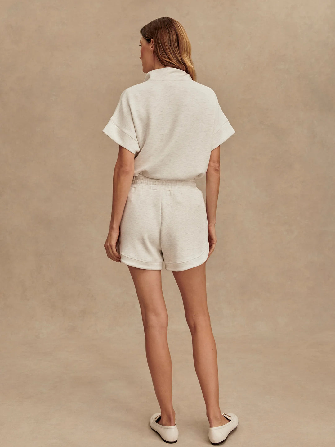 Ollie High Rise Short 3.5" - Ivory Marl