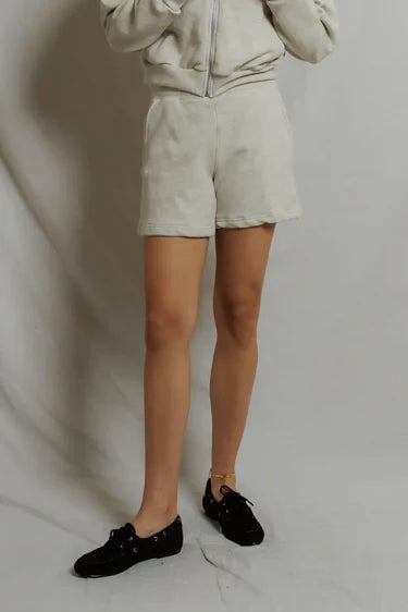 Bari French Terry Sweat Short - Oatmeal