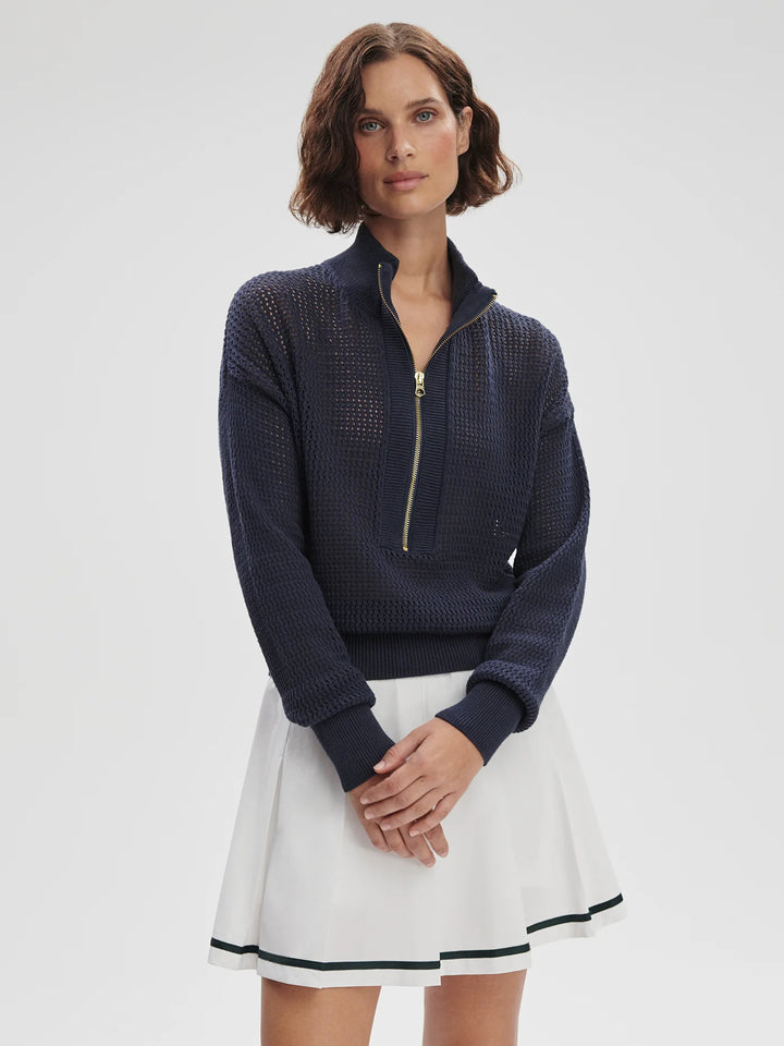 Aurora Half Zip Knit - Blue Nights