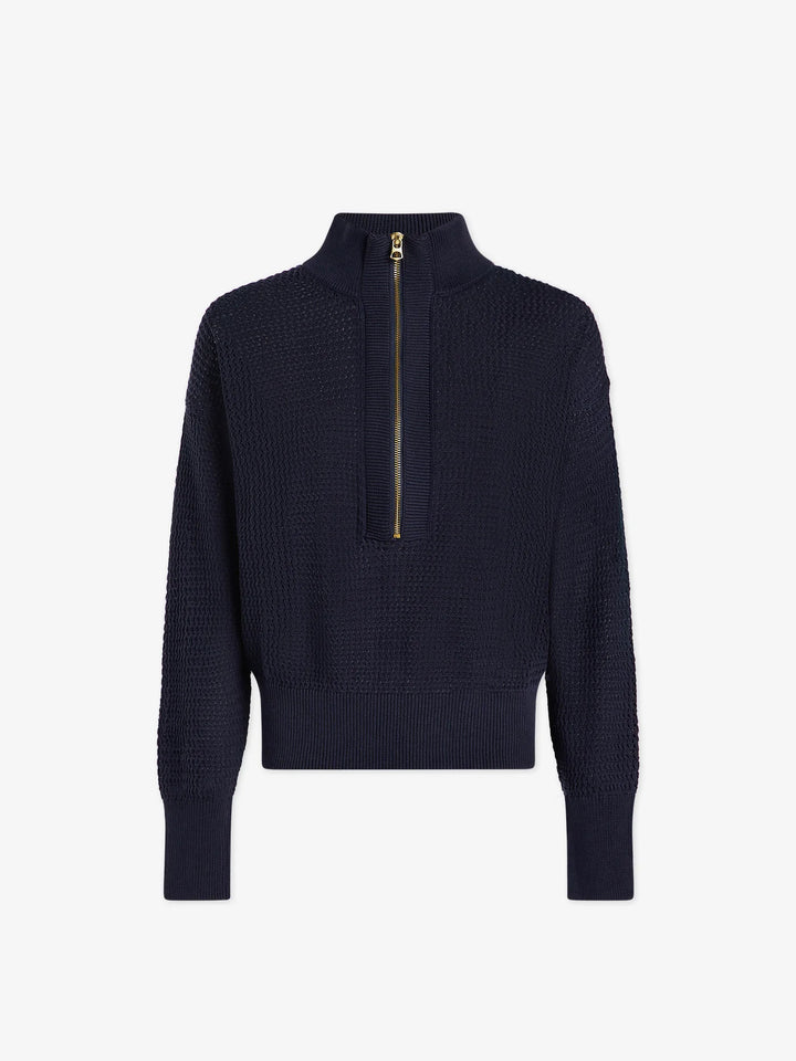 Aurora Half Zip Knit - Blue Nights