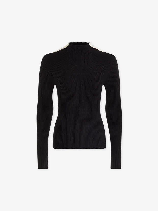 Wilshire Mock Neck Knit - Black