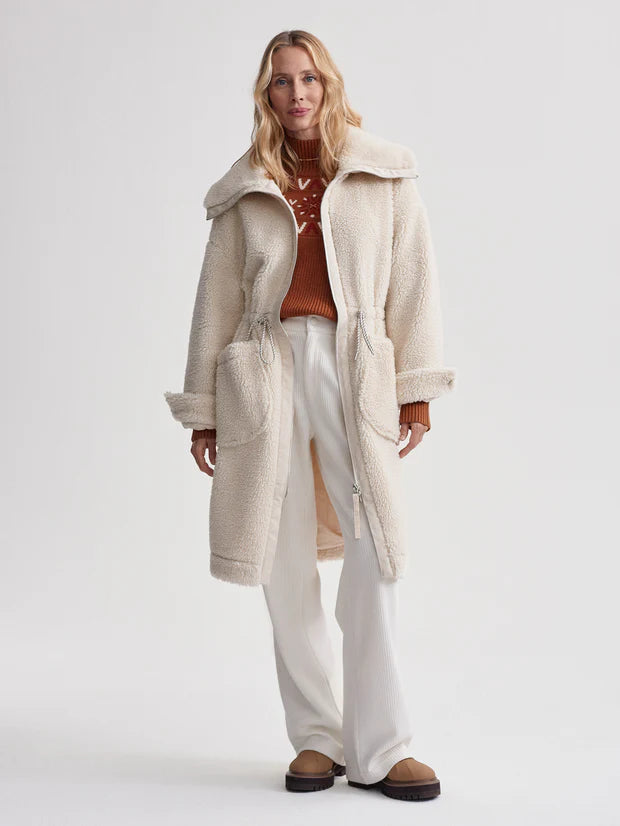 Logan Sherpa Coat - Sandshell