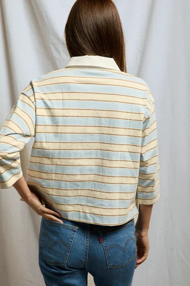 Daria Top - Powder Blue Stripe