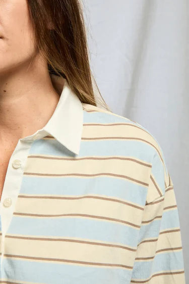 Daria Top - Powder Blue Stripe