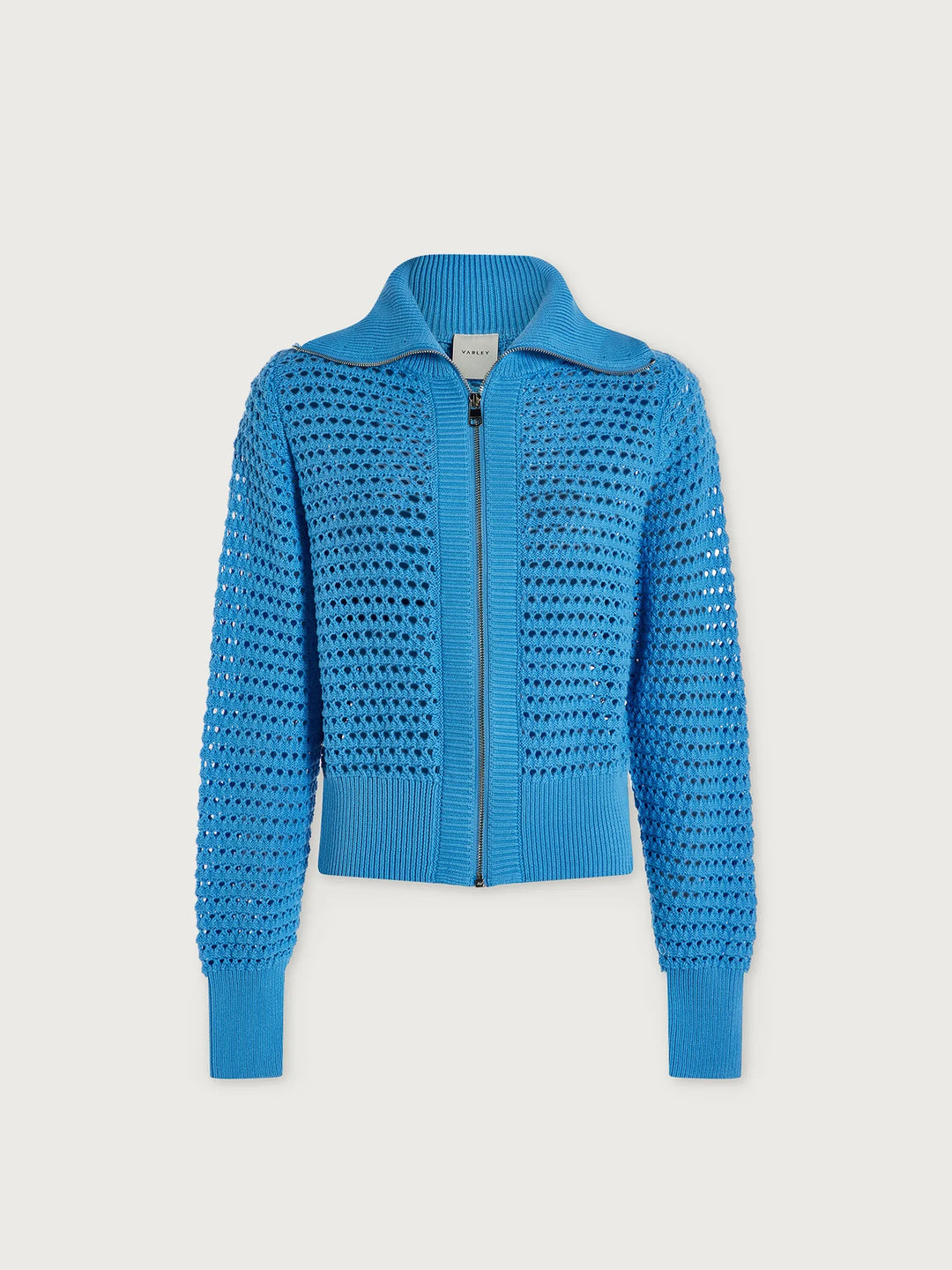Eloise Full Zip Knit - Azure Blue