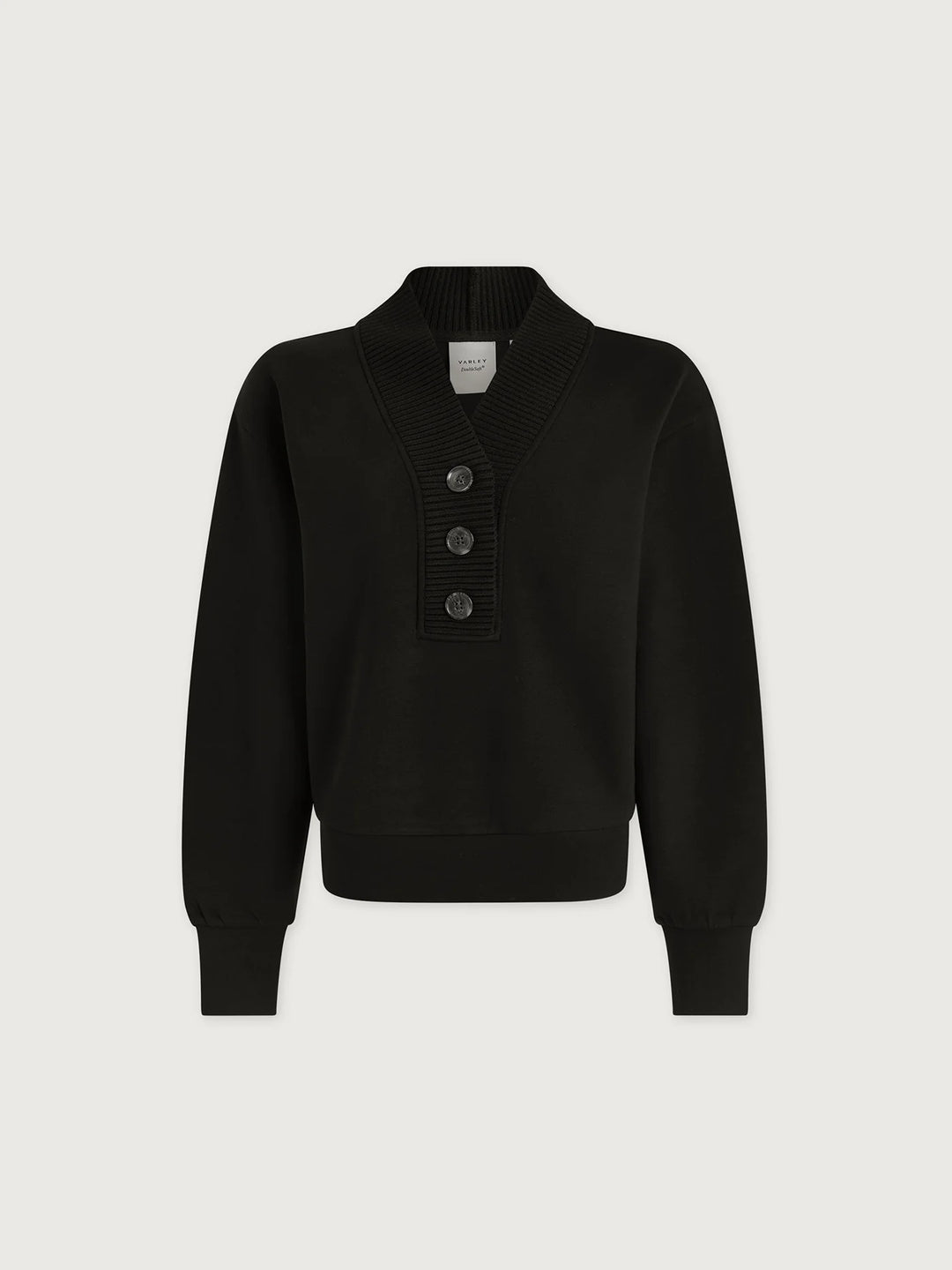 Lucine Button Front Sweat - Black