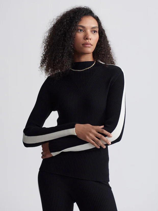 Wilshire Mock Neck Knit - Black