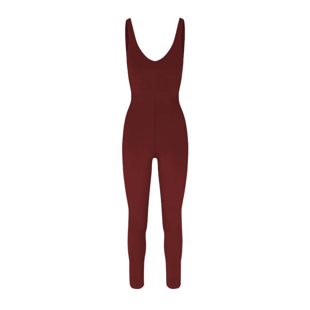 Plunge Playsuit - Jam (Maroon)