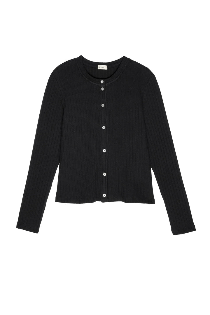 Sweater Rib Cardi - Jet